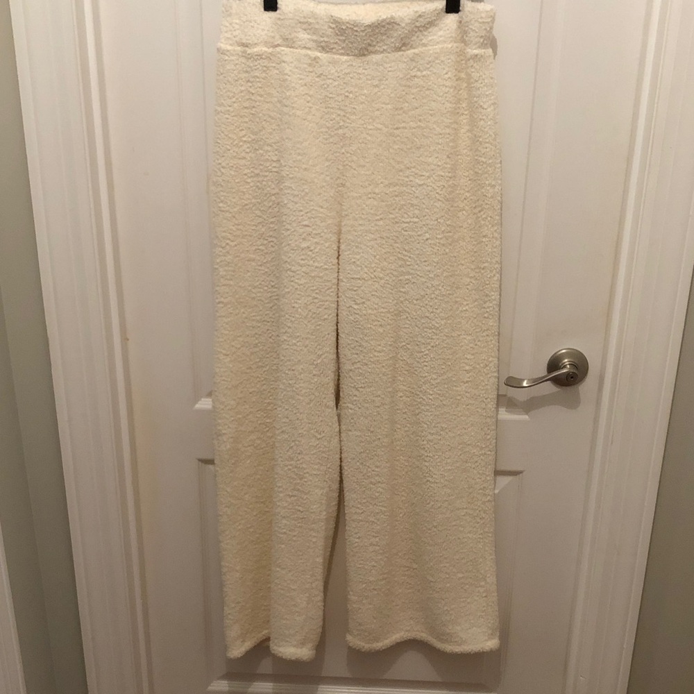 Wonderly Cream Wide Leg Stretch Pants